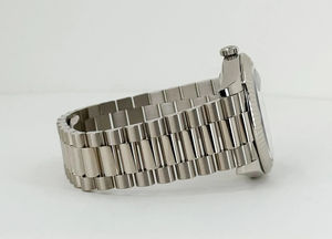 Montre mécanique pour homme haut de gamme 2025 avec cadran en météorite, étanche, fonction calendrier et bracelet en acier inoxydable - Product Image 5