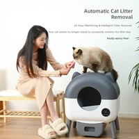 Bac à litière intelligent pour chat avec contrôle Wi-Fi, entièrement automatique, extra-large, anti-éclaboussures, design fermé, autonettoyant, en plastique ABS, pour animaux de compagnie