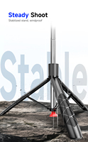 Perche à selfie L15-TT avec tige articulée pour une prise de vue stable sur trépied pour le streaming en direct, support de téléphone portable extensible
