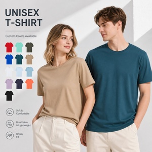 เสื้อยืดคอกลมแบบยูนิเซ็กซ์ ผ้าเนื้อนุ่มพรีเมียม สำหรับสกรีนโลโก้แบรนด์ รับผลิตเสื้อผ้า OEM ขายส่งจำนวนมาก - Product Image 1