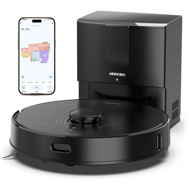 OEM Supplier Wholesale AIRROBO TBE20+ LiDAR Robot Vacuum Mop 5000Pa Suction Self Empty Station 2in1 APP Voice Control