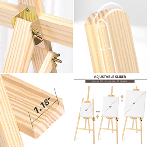 Nhà Máy Bán buôn 1.5m phác thảo hiển thị giá vẽ nghệ thuật họa sĩ foldig chuyên nghiệp bằng gỗ đứng sơn giá vẽ - Product Image 3