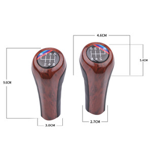 Poignée de levier de vitesses en cuir artificiel imitation bois, 5 vitesses, 6 vitesses, boîte de vitesses manuelle, pour BMW E36 E46 E60 E90 Series - Product Image 3