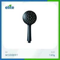 Elite Shower Head Matte Black Round Wall Mount Minimalist Bathroom Accessory - Product Image 1