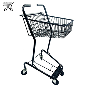 HT-BT11 mua sắm giỏ hàng trolly với đôi kim loại giỏ hai lớp xe đẩy - Product Image 2