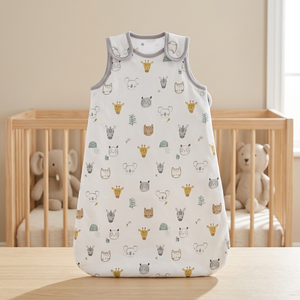 Saco de dormir de Algodón 100% con estampado de animales Relleno de cierre de botón a presión - Product Image 3