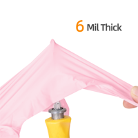Gants en nitrile rose sans poudre hypoallergéniques jetables sans latex utilisation de soins pédiatriques au toucher ultra doux