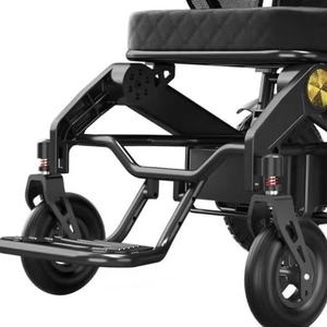 Preisgünstiger Faltbarer Elektrischer Rollstuhl aus Aluminiumlegierung mit Lithium-Batterie, Motorantrieb und Großen 24-Zoll-Hinterrädern - Product Image 3