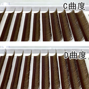 ขนตาปลอมสีน้ำตาล YY รุ่น 0.05 สีคาราเมล แบบไขว้ นุ่มเป็นธรรมชาติ ความยาวคละไซส์ 8-15 มม. - Product Image 2