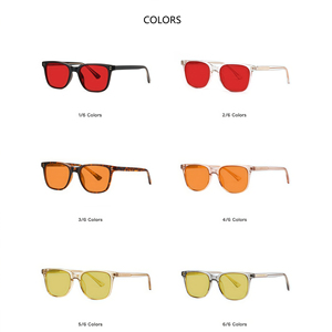 Vente en gros de montures optiques classiques TR90, lunettes de mode jaunes avec verres orange, lunettes de créateur personnalisées unisexes, anti-lumière bleue - Product Image 4