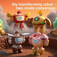 Juguete Transformable de Comida Rápida, Hamburguesa, Papas Fritas, Helado, Robot Deformable, Modelo de Plástico ABS, Figura de Acción para Niños, Regalo Unisex
