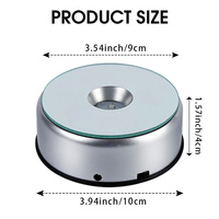 Support de Base d'affichage rotatif à 360 degrés pour cristaux verre Art 5 LED avec câble d'alimentation USB Base de lumière Led rotative