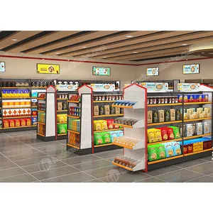 Estante de supermercado pantalla marketing tienda perchero estanterías de la tienda estantes