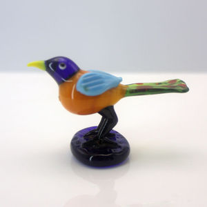 Bán buôn handmade Murano lampwork Glass Craft hồng y Bird bức tượng nhỏ tùy chỉnh màu sắc kích thước nhà Máy Giá trang trí nội thất - Product Image 5