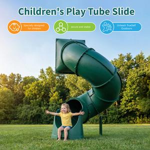 <span class=keywords><strong>Vente</strong></span> directe usine : Toboggan extérieur en plastique anti-UV pour aire de jeux pour enfants, modulable, pour parcs commerciaux et récréatifs - Product Image 2