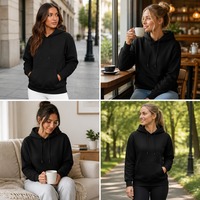 Sweat-shirt à capuche athlétique léger et écologique pour femme, personnalisé avec badge – Idéal pour l'entraînement, la course, le fitness et les loisirs