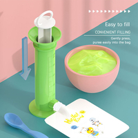 100Ml Draagbare Herbruikbare Fruitpuree Persen Voedsel Vulapparaat Dispenser Baby Squeeze Zakje Fruit Puree Vulbuis Voor Kinderen