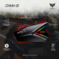 Casque de communication de casque de moto Crown CMMK-01 BT 5.0 sans fil avec batterie haute capacité de 1000Mah