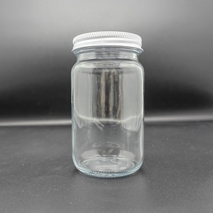 Nhà Máy Đóng Gói Rỗng Trong Suốt <span class=keywords><strong>8</strong></span> <span class=keywords><strong>Oz</strong></span> 16Oz Miệng Rộng Thủy Tinh Thực Phẩm Lưu Trữ <span class=keywords><strong>Mason</strong></span> Lọ Có Nắp Đậy Cho Nhà Bếp - Product Image 1