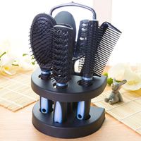 5er-Pack mit Spiegel, Pinselhalter, professionellem Massagekamm, Kosmetik-Haarstyling-Werkzeugset