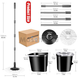 Masthome Nhà Máy Giá Khô Ướt Bụi Siêu 360 Xoay Quay Lười Biếng Dễ Dàng Cơn Lốc Xoáy Lau 360 Xe Rửa Xoay Lau Và Xô Bộ - Product Image 5