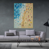 Toile à l'huile de caractère de mer, peinture à la main, décoration murale abstraite, affiche personnalisée, photos