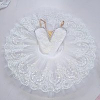Robe de ballerine pour femme, robe de danse avec nœud en strass, jupe en tulle, manches courtes, robe de princesse pour performance