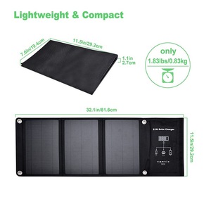Panneaux solaires flexibles 21 W avec 3 ports USB, chargeur solaire pliable pour téléphone, manette, batterie externe solaire - Product Image 4
