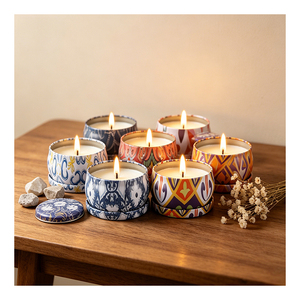 Bougies en pot célestes avec couvercle mat, pour bien-être et méditation, programme de merchandising pour boutiques, présentation mondiale - Product Image 3