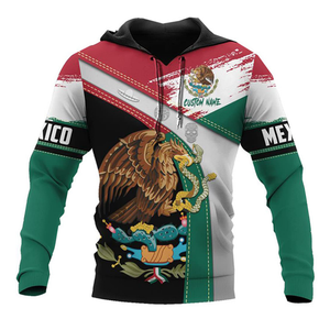 Fitspi Mexico In Hoodies Người Đàn Ông Mexico Cờ Mô Hình Áo Nỉ Mùa Thu Thời Trang Cá Nhân Tên Tops Quần Áo Quá Khổ - Product Image 2