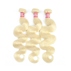 Venta al por mayor cabello humano Real paquetes <span class=keywords><strong>613</strong></span> de la onda del cuerpo de la doble dibujado de la armadura para la extensión del pelo - Product Image 2