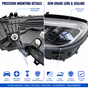 Faro LED OEM para <span class=keywords><strong>Mercedes</strong></span> <span class=keywords><strong>GLC</strong></span> W254 <span class=keywords><strong>2023</strong></span>-2025 <span class=keywords><strong>Nuevo</strong></span> Modelo 2549064501 2549064601 Enchufar y Usar Lámpara Delantera Ajuste Directo Directo de Fábrica - Product Image 4