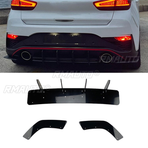 Glossy Black <b>Car</b> Rear Bumper <b>Diffuser</b> Lip Splitters Spoiler Rear Bumper Protector for Hyundai I30N Hatchback 2020+ <b>Car</b> Styling - Product Image 1