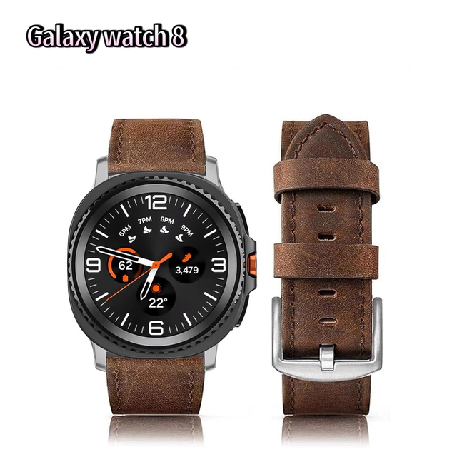 New Design Leather Strap for galaxy Watch 8 Series 46mm for 8 Classic Replacement Straps for galaxy Watch 8 Ultra 2
