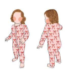 热销高品质个性简约精品竹子敞篷婴儿睡衣儿童双向拉链 - Product Image 4