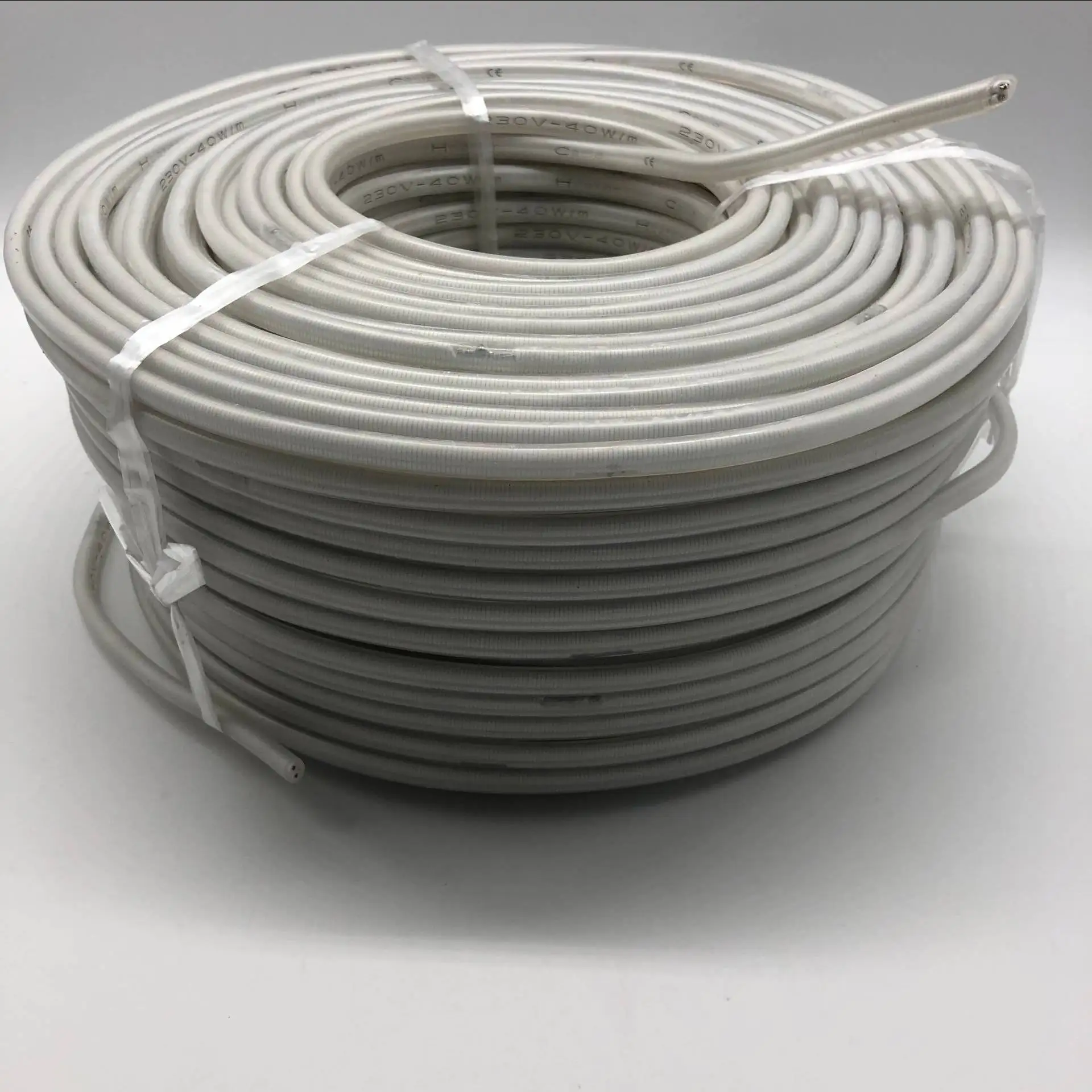 Silicone Rubber Pipe Heat Trace Cable Insulated Stranded Conductor Constant Power Heating Wires