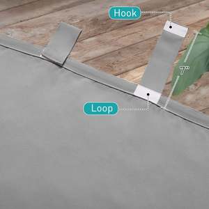 <span class=keywords><strong>Cortinas</strong></span> <span class=keywords><strong>para</strong></span> exteriores de 54x84 pulgadas, lengüeta adhesiva desmontable, resistente al agua/a la intemperie, resistente a los rayos UV y a la decoloración <span class=keywords><strong>para</strong></span> Gazebo, <span class=keywords><strong>porche</strong></span> - Product Image 5