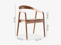 Chaise de restaurant créative en bois massif chaise de salle à manger de jardin boutique de thé au lait chaise de salle à manger d'extérieur moderne en bois de frêne