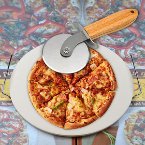 Juego de piedra para <span class=keywords><strong>Pizza</strong></span>, 6 unidades, 12 ", para parrilla y horno, pelar <span class=keywords><strong>Pizza</strong></span> de 12 pulgadas, estante de servicio y cortador de <span class=keywords><strong>Pizza</strong></span> y servidor de <span class=keywords><strong>Pizza</strong></span> - Product Image 4