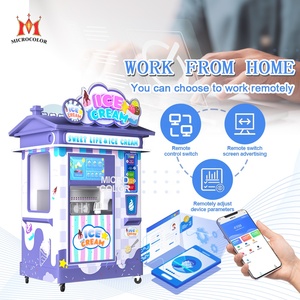 Robot bán kem tự động thương mại 3 hương vị Thành phần sữa Mềm phục vụ Máy bán kem tự động - Product Image 6