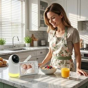 Monitor para Bebés WiFi de Doble Banda 2.4G 5G de 5 Pulgadas, Aplicación Tuya, Cámara de Video PTZ de 720P, 5000 mAh, Largo Alcance, Luz Nocturna, Monitor Infantil - Product Image 1