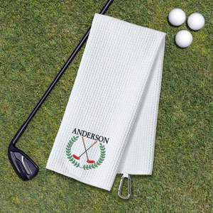 Serviette de sport en microfibre à motif gaufré, serviette de golf personnalisée pour équipe, serviette de golf promotionnelle personnalisée pour golfeur - Product Image 3