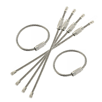 Cordon en acier argenté rotatif à visser sur mesure, pas cher, pour porte-clés, 150 mm