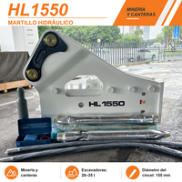 Brise-roche hydraulique latéral HL1550 SB121 pour engins de construction de 28-35 tonnes PC340 ZX350, 160-180 bars, faible niveau sonore