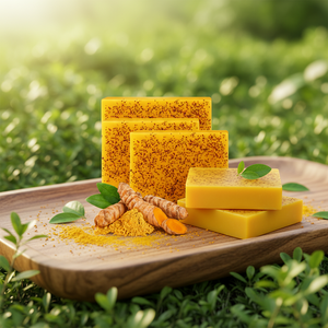Jabón de Cúrcuma Artesanal <span class=keywords><strong>para</strong></span> Cicatrices de Acné, Exfoliante, Iluminador, Libre de Ftalatos, Antiacné, Antiséptico, Blanqueador, en Barra Sólida - Product Image 6