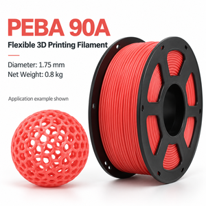 Filament d'imprimante 3D flexible PEBA 90A 1,75 mm 0,8 kg, élastomère léger à rebond élevé pour ballons de basketball sans air - Product Image 3