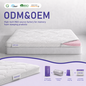 Cubrecolchón de Espuma Viscoelástica Refrigerante de Tamaño Completo con <span class=keywords><strong>Funda</strong></span> Extraíble con Cierre para Importadores y Compradores de Marcas de Colchones - Product Image 1