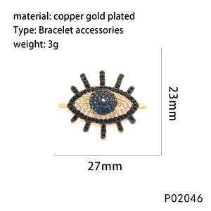 Connecteurs Breloques Plaqué Or 18K Micro Pavé Zircon Double Boucle pour la Création de Bijoux DIY (Colliers, Bracelets, Accessoires) - Product Image 4