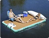 Plateforme flottante gonflable marine, lit flottant, plateforme de pêche aquatique, coussin d'air pour jeux d'enfants, piscine