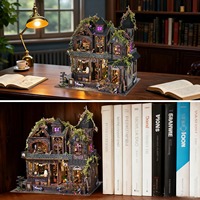 Kit de bricolage Hamaileon Witch Lair Magic Cottage, puzzle en bois 3D, maison miniature d'Halloween, cadeau/ornements artisanaux en bois